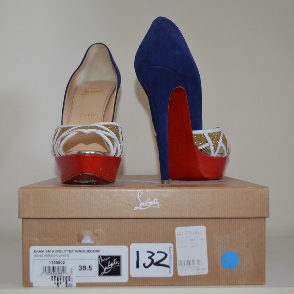 Christian Louboutin 39.5 Ekaia 140mm Suede Pump